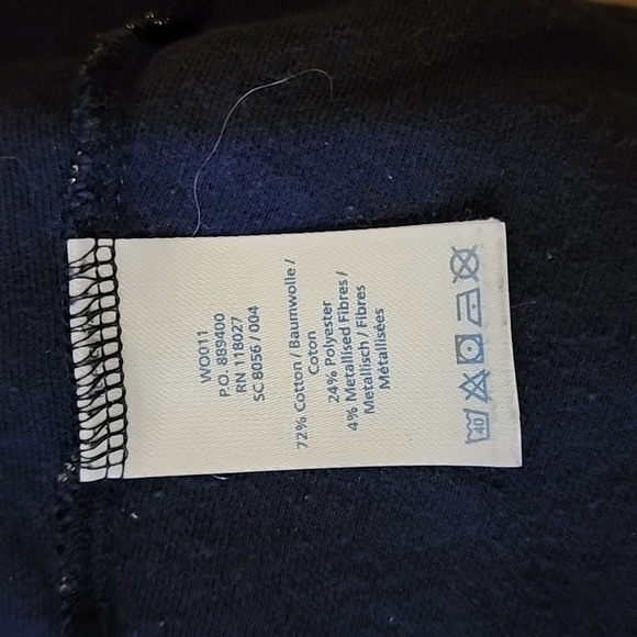 Boden Cotton Metallic Striped Long Sleeve Size Medium Blue Striped - Picture 4 of 5